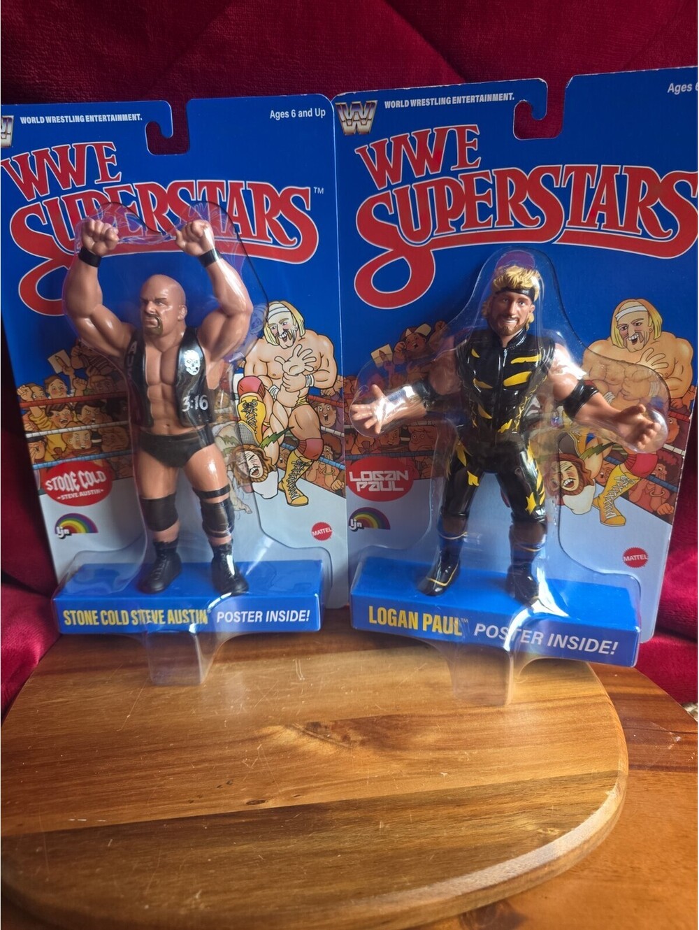 WWE Superstars Mattel LJN Lot Stone Cold Steve Austin & Logan Paul New Sealed
